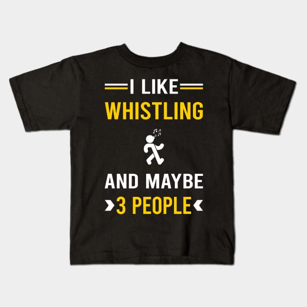 3 People Whistling Kids T-Shirt by Good Day